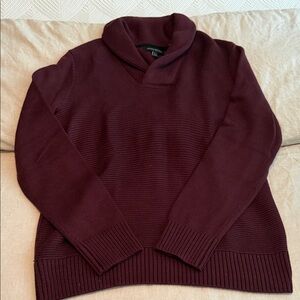 Banana Republic Men's Burgundy Cowl Neck Sweater